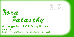 nora palasthy business card